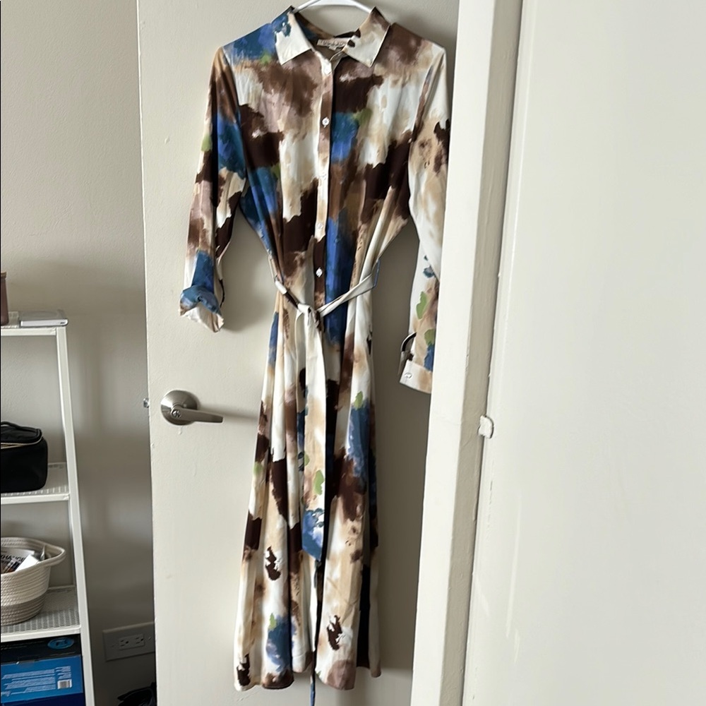 Multicolor Abstract Print Women's Dress